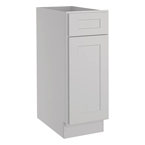 18" Shaker Dove Base Cabinet - Euro-Style Kitchen Storage with Soft-Close Technology | Premium HDF Construction