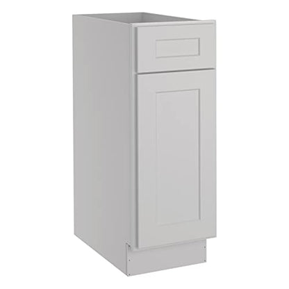 18" Shaker Dove Base Cabinet - Euro-Style Kitchen Storage with Soft-Close Technology | Premium HDF Construction