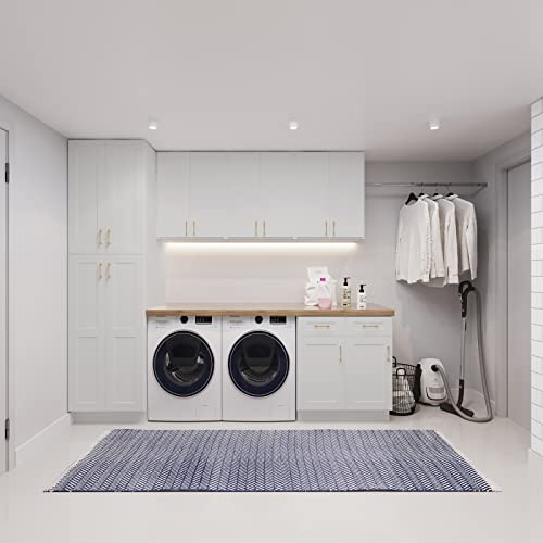 18" Shaker Dove Base Cabinet - Euro-Style Kitchen Storage with Soft-Close Technology | Premium HDF Construction