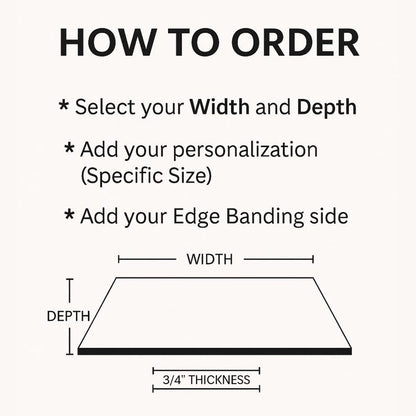 Custom 3/4" Thick White Melamine Shelf | Cut to Size | Kitchen, Bath, Closet & More
